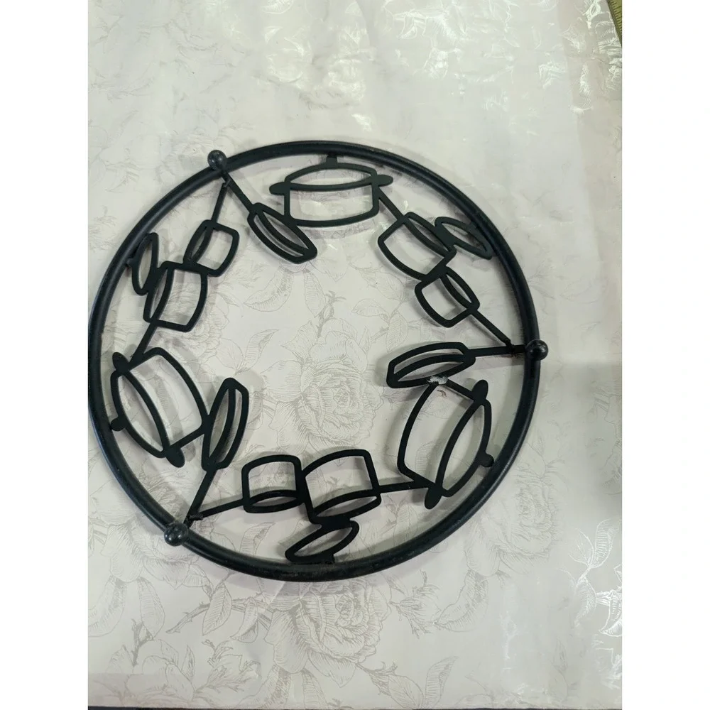 Green‎ round pots and pan design kitchen trivet